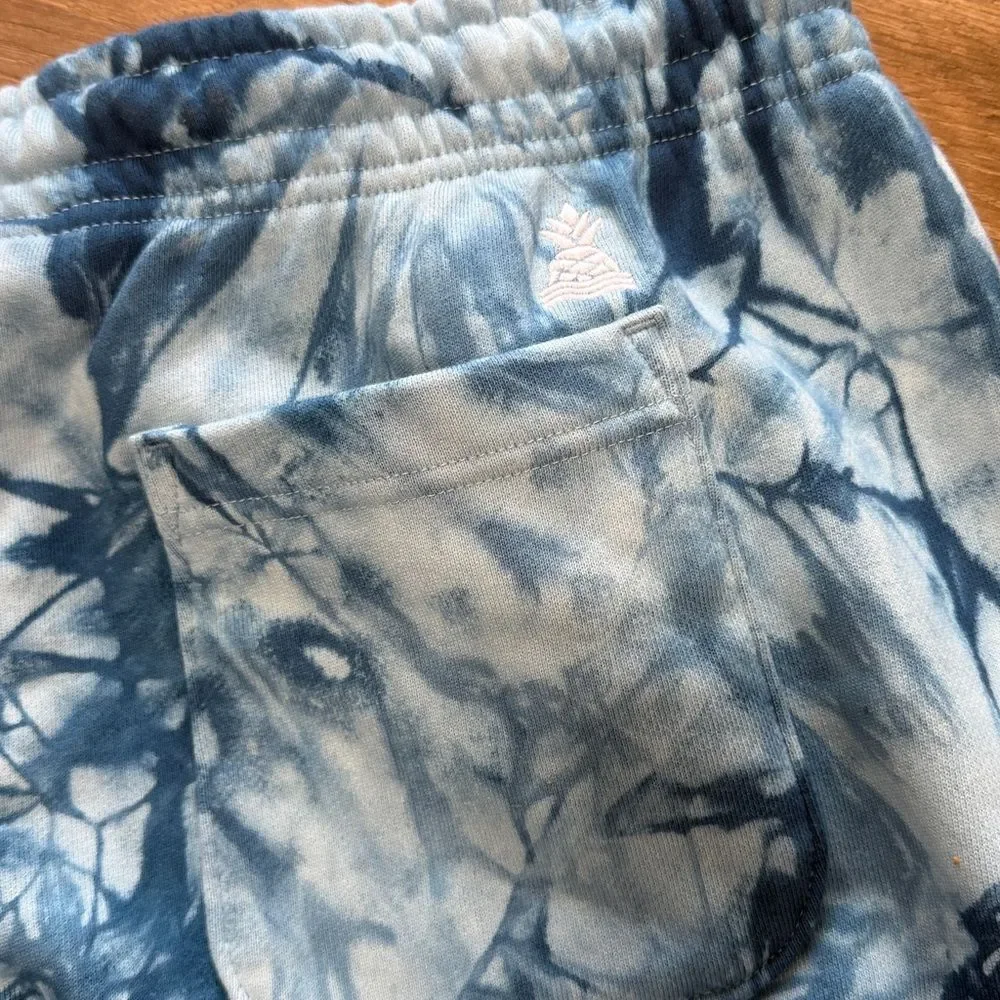 pair of tie-dye tie-waist loungewear shorts by Chubbies